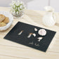 Elegant Mushroom Glass Cutting Board with Arabic Writing