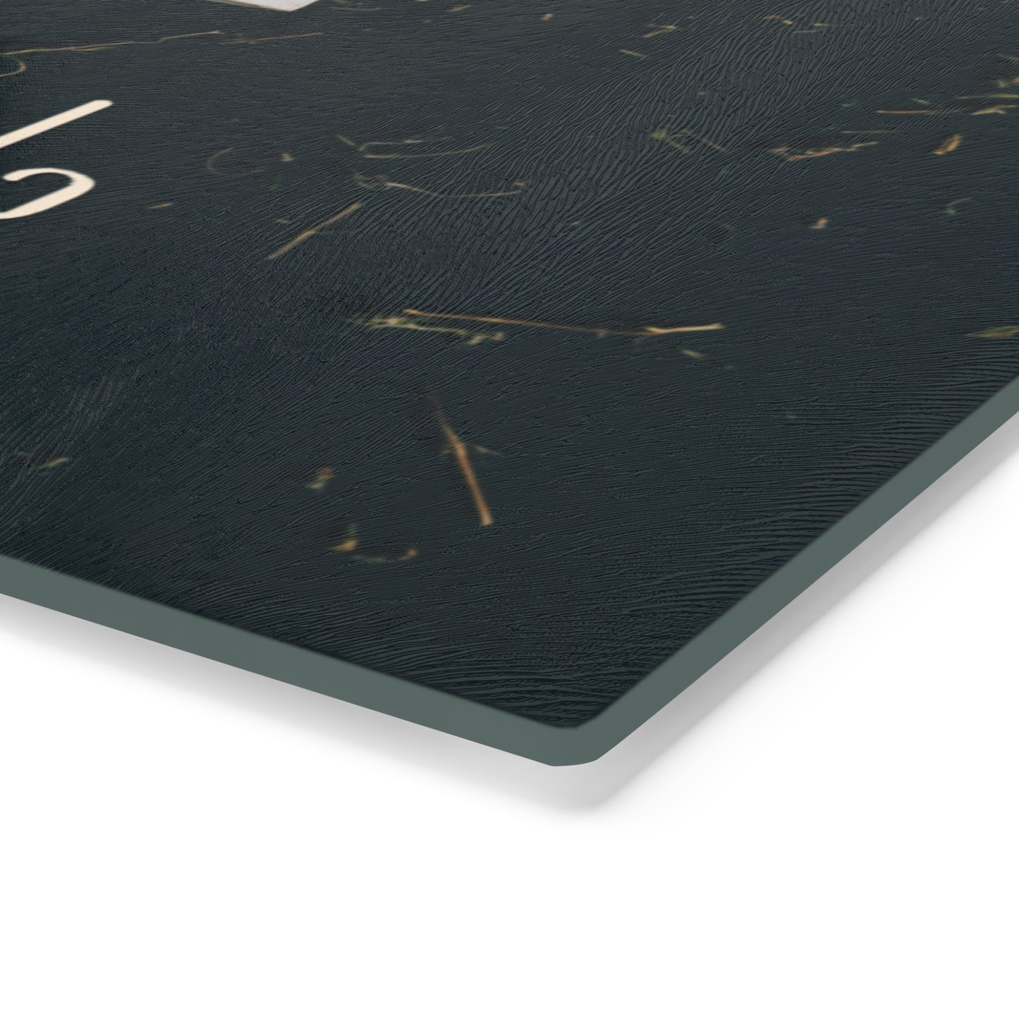 Elegant Mushroom Glass Cutting Board with Arabic Writing