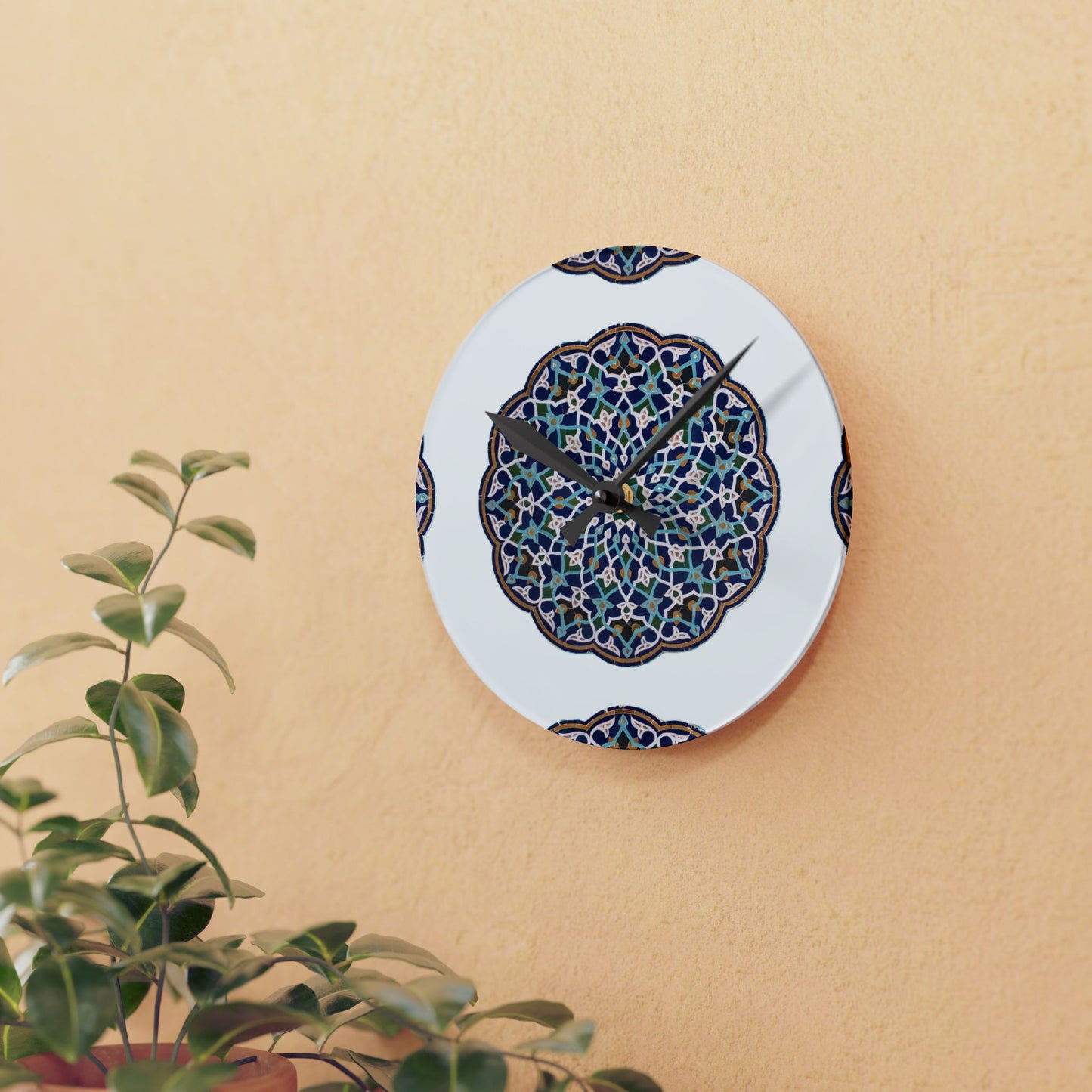 Moroccan-Inspired Acrylic Wall Clock