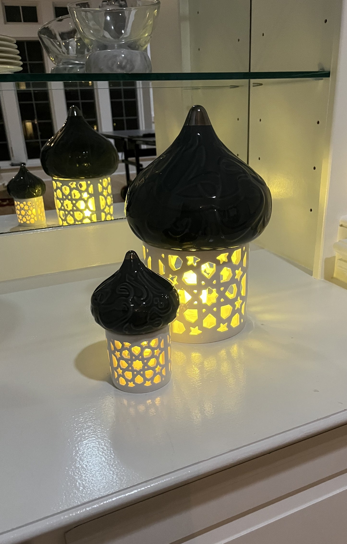 Blue Domed Lantern - Large