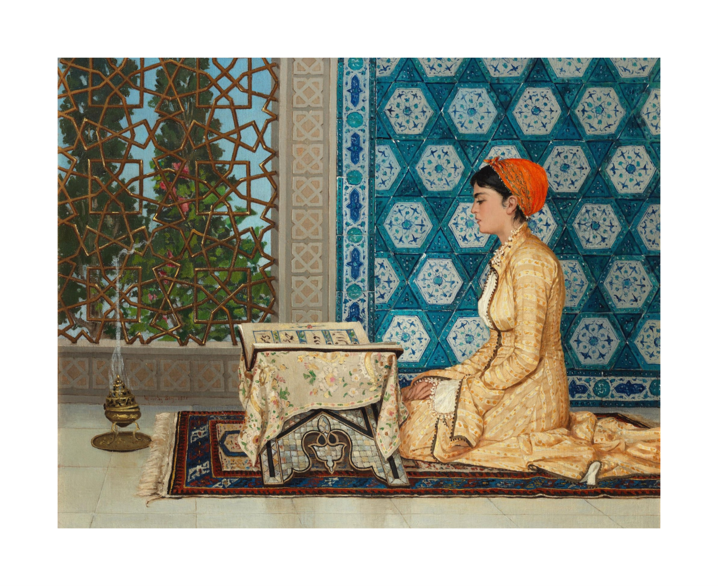 Young Girl Reading Print