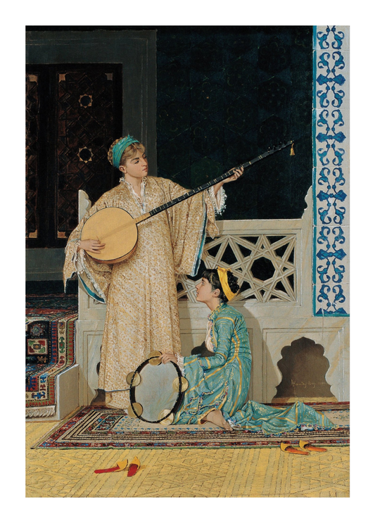 Two Musician Girls Print