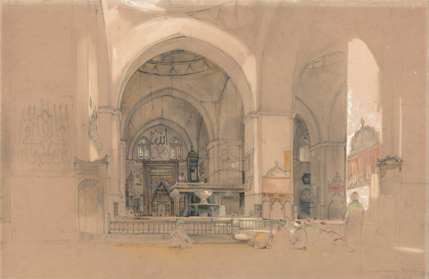 Interior of the Great Mosque Turkey Print