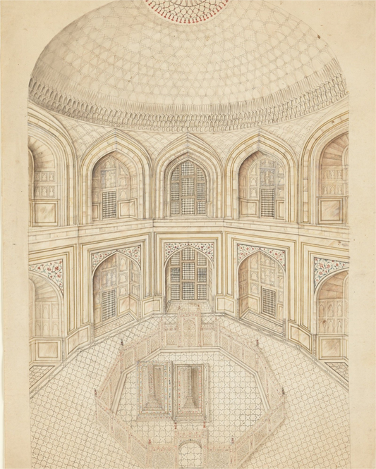 Interior of the Taj Mahal Print