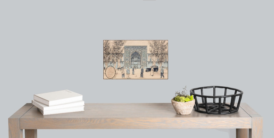 A Street View of the Chahar Bagh Madrasa Isfahan Print