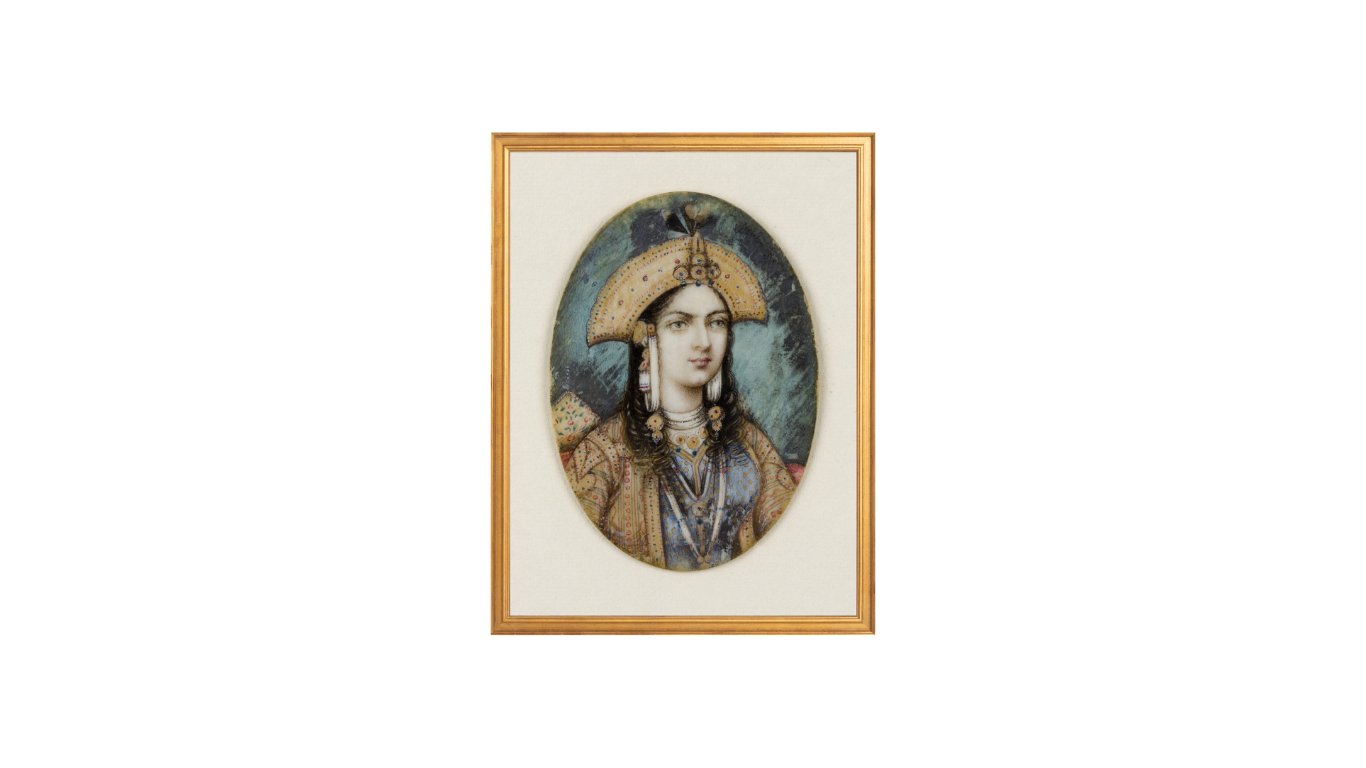 Portrait of Mumtaz Mahal on Ivory